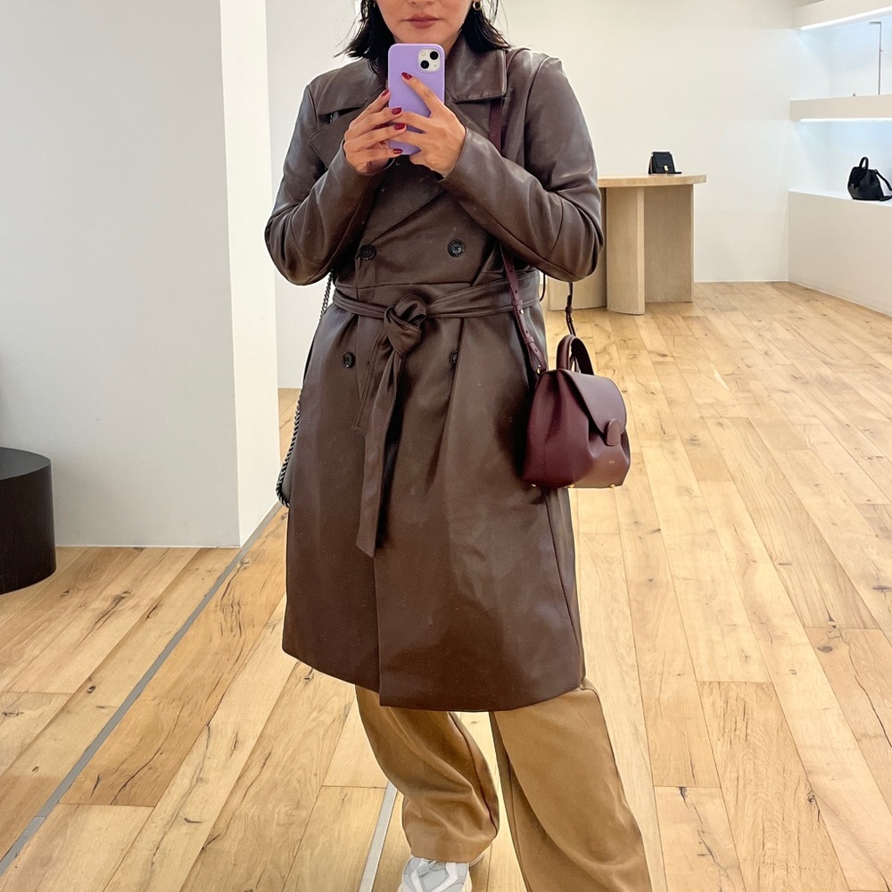 Banana Republic Leather Coat - Picture 4 of 4